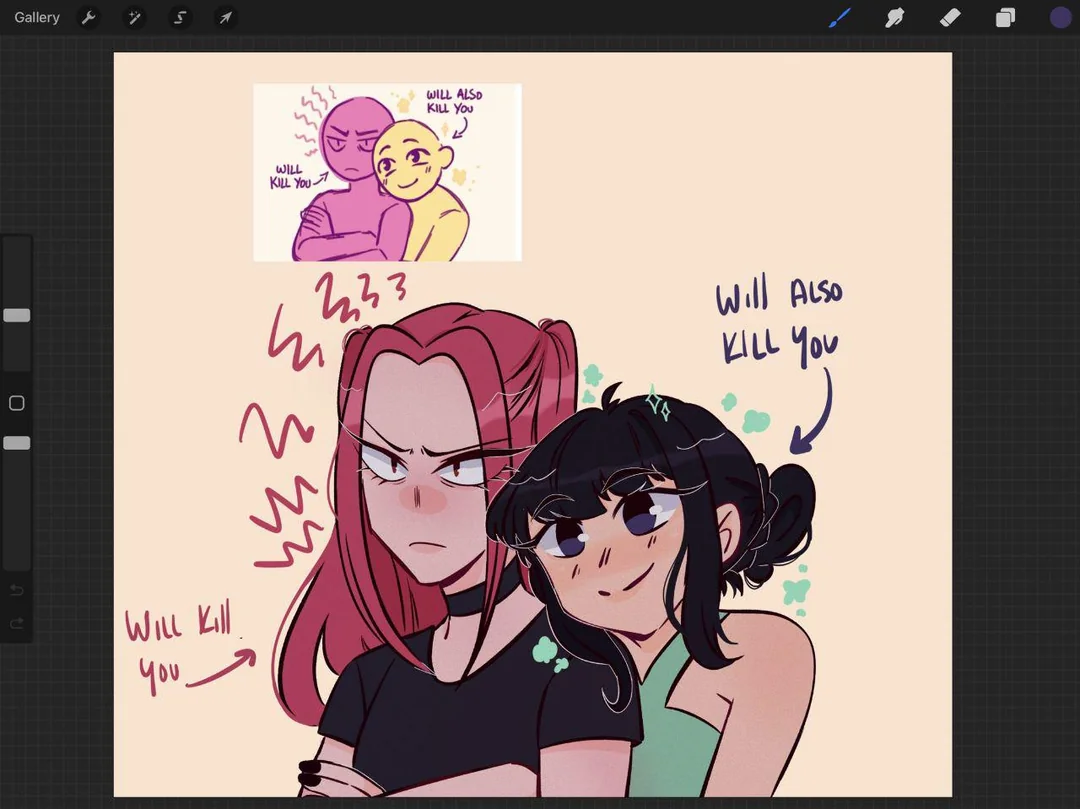 Grumpy Mira and sweet Zoey