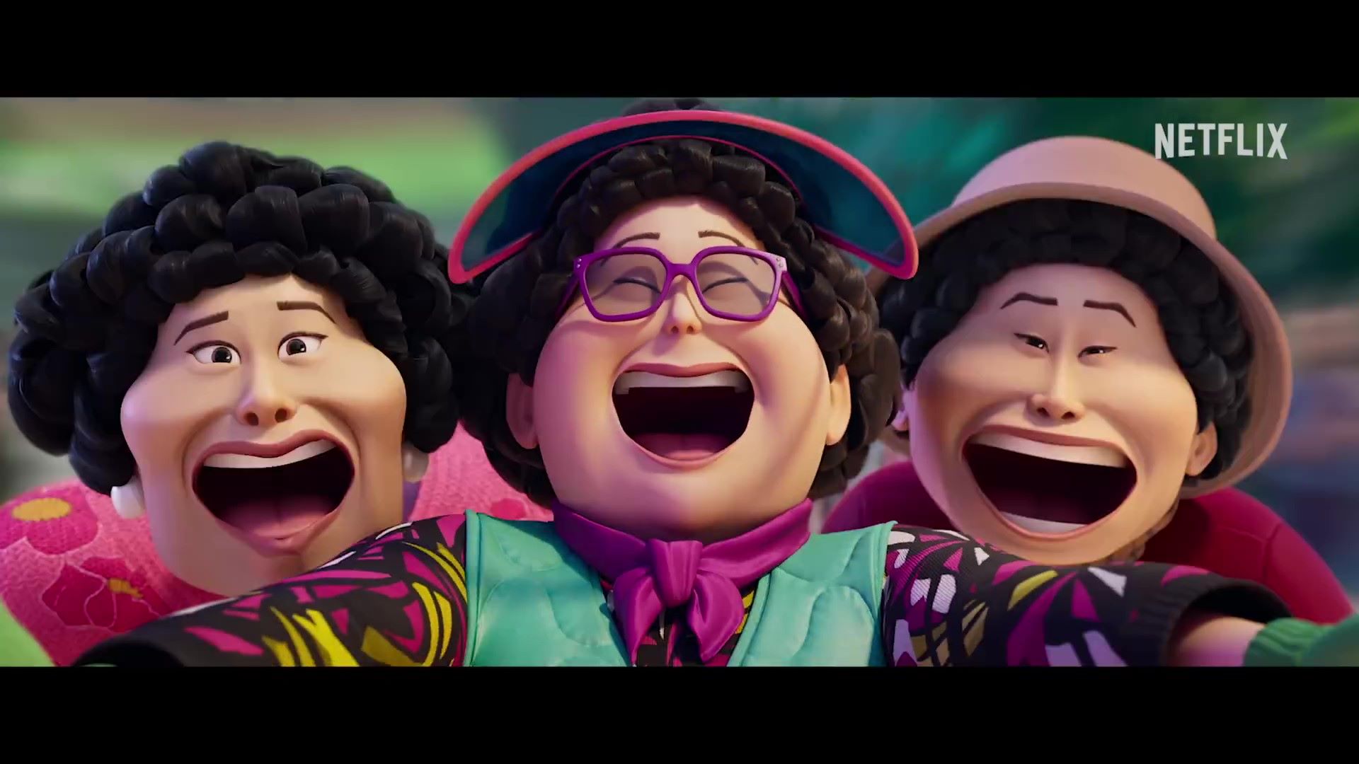 Three elderly female fans of saja boys